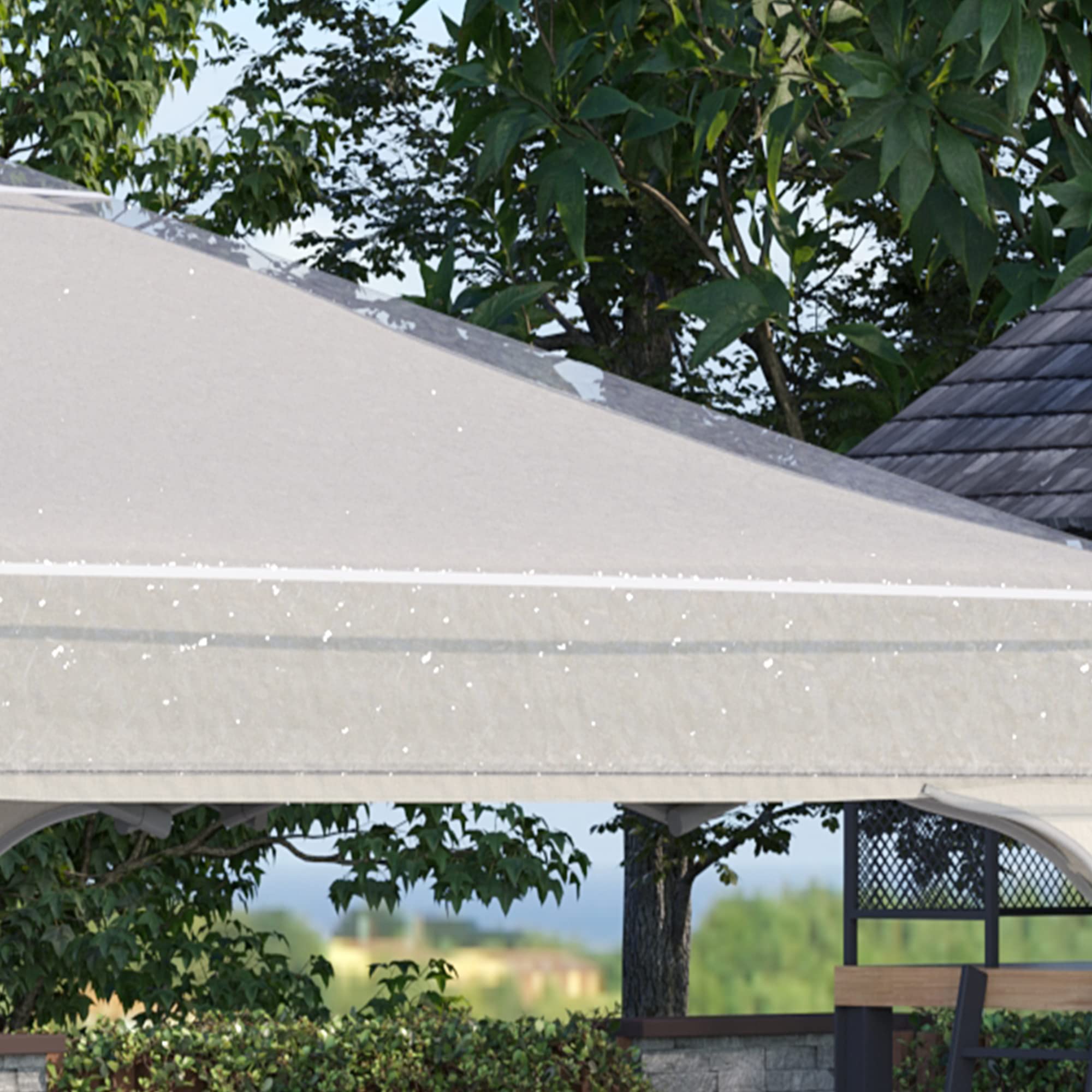 Outsunny Cubierta Protectora para Gazebo 3x3 m Cubierta Impermeable para Pérgola Toldo Carpa Funda Protectora Protección contra la Intemperie Transparente