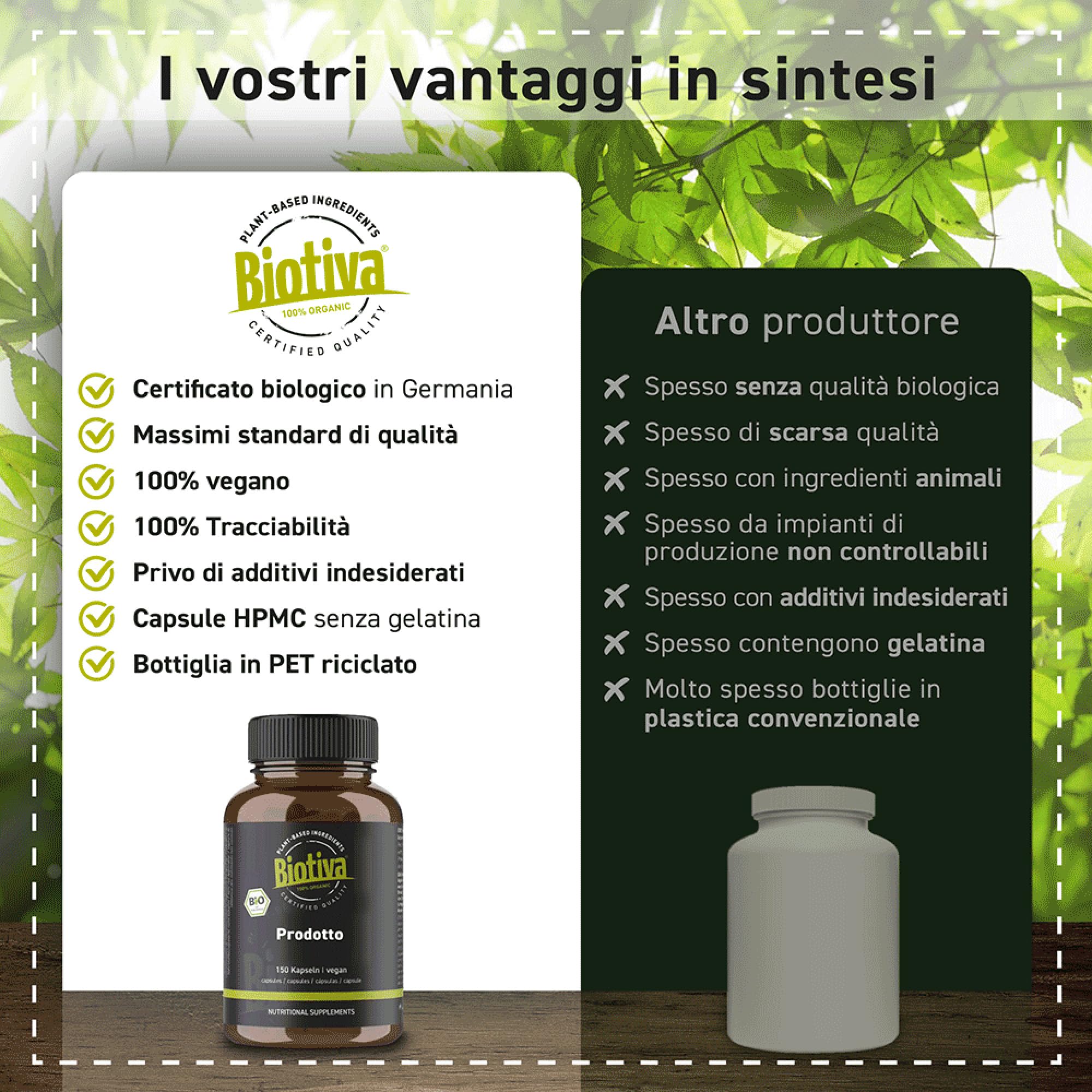 Triphala Bio 150 capsule a 500mg - per 75 giorni - alta dose - confezionato e controllato in Germania - 100% vegano - miglior rapporto qualità-prezzo - Biotiva