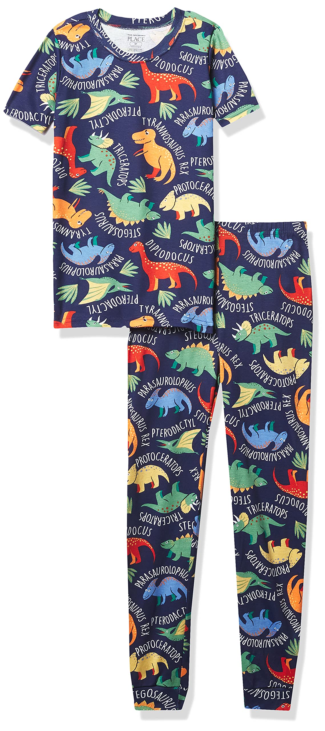 The Children's PlaceBaby Boys' Dino Allover Snug Fit Cotton 2 Piece Cotton PajamasOEKO-TEX STANDARD 100