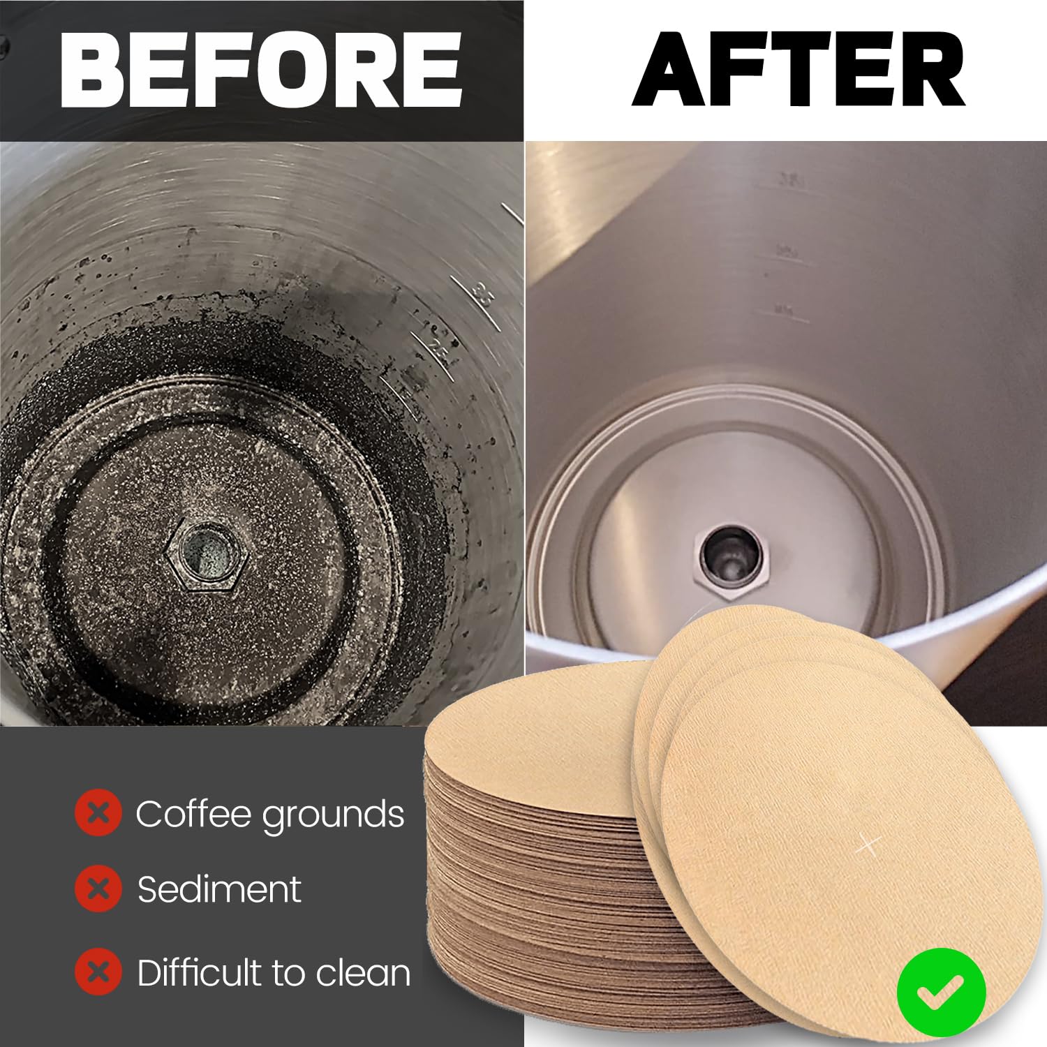Amazon.com: MIMORE 45 Cup Coffee Filters - 30 PCS Percolator Coffee Filters  for Hamilton Beach 45 Cup Coffee Urn Filters - Unbleached & Disposable:  Home & Kitchen