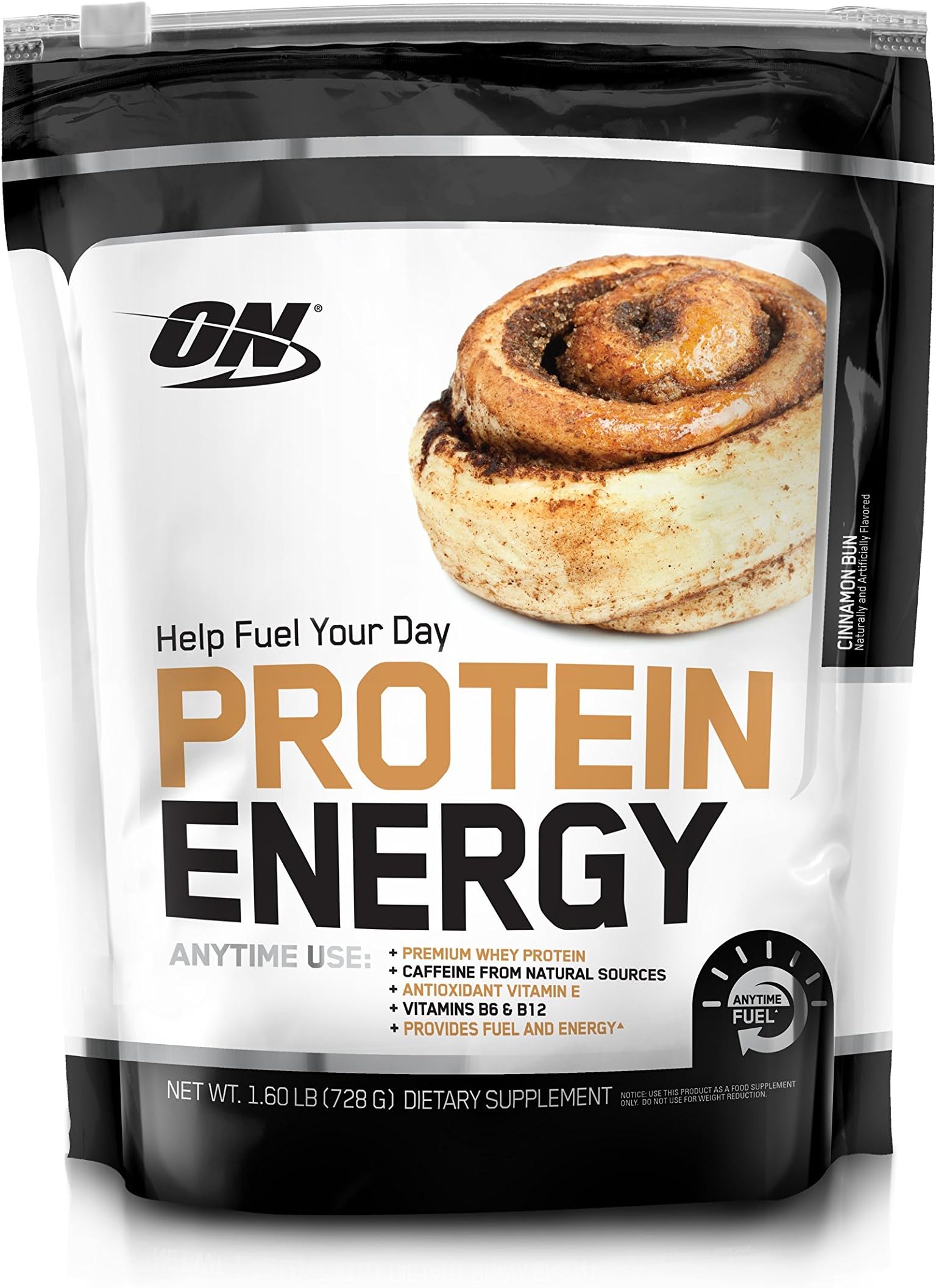 Optimum Nutrition Protein Energy Powder, Cinnamon Bun, 1.6 Pound