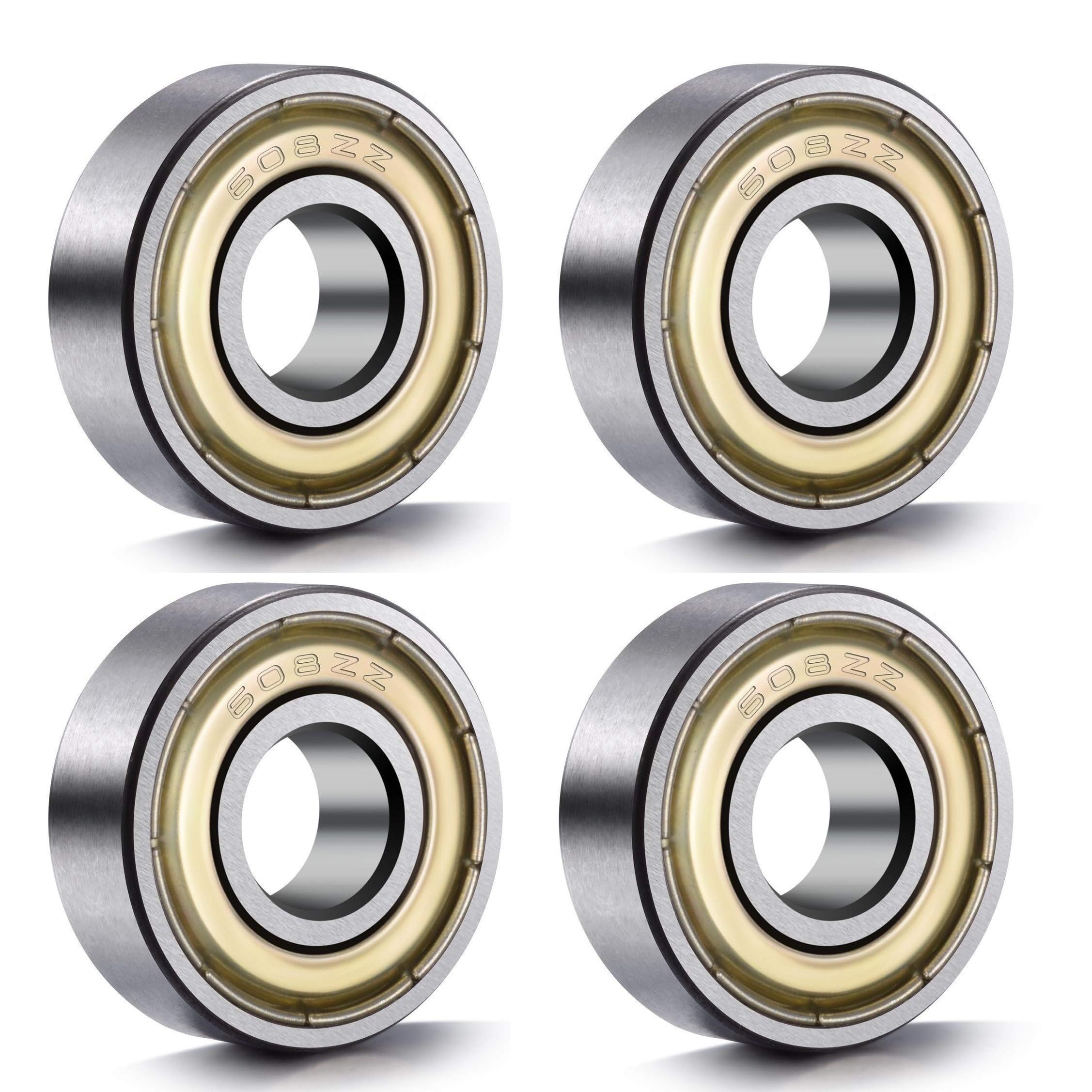 4 Pièces Roulement 608ZZ, Roulement À Bille Skateboard, 608ZZ Roulements À Billes Roller