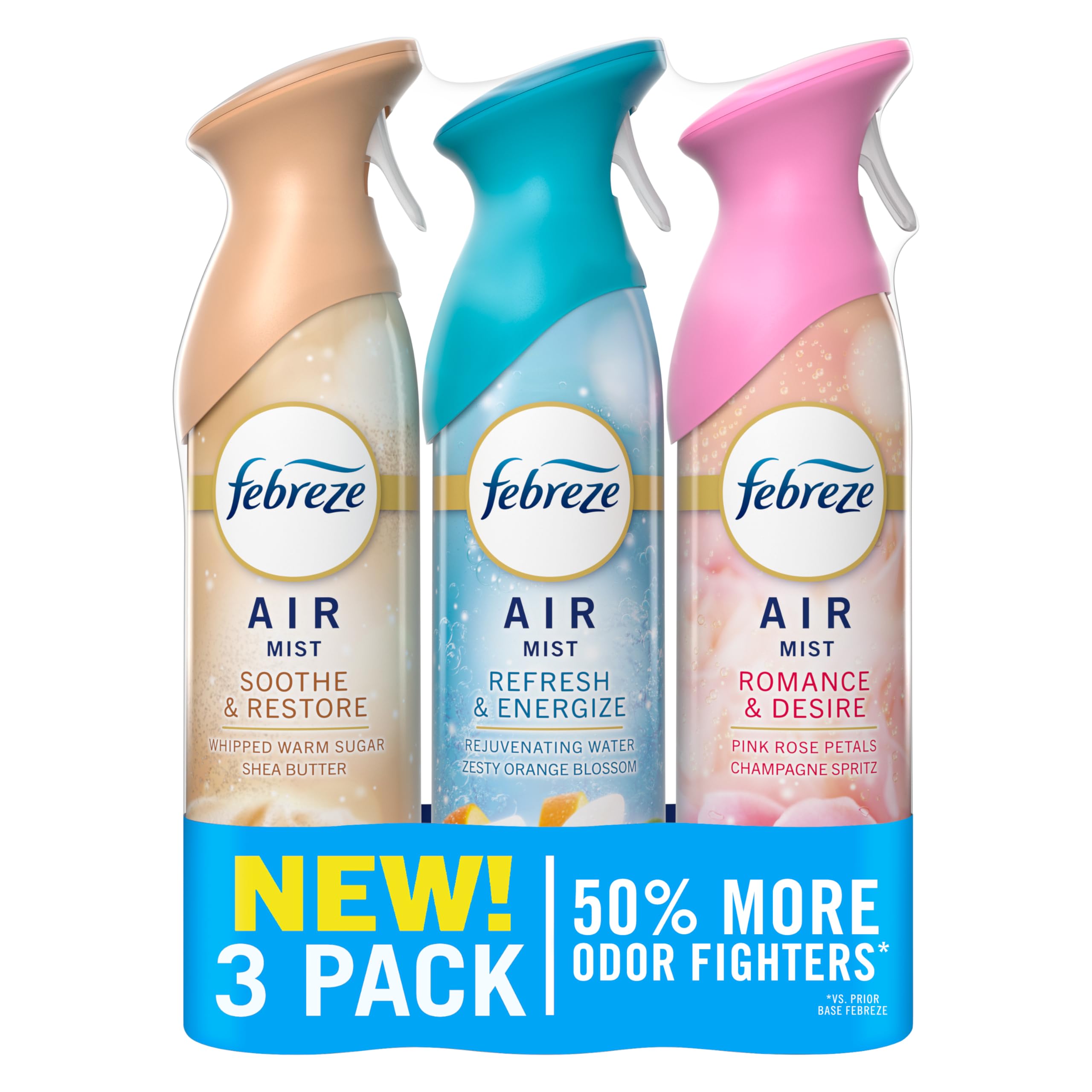 Febreze Air Mist Odor-Fighting Room Spray Variety Pack, 8.1 oz, 3-Pack