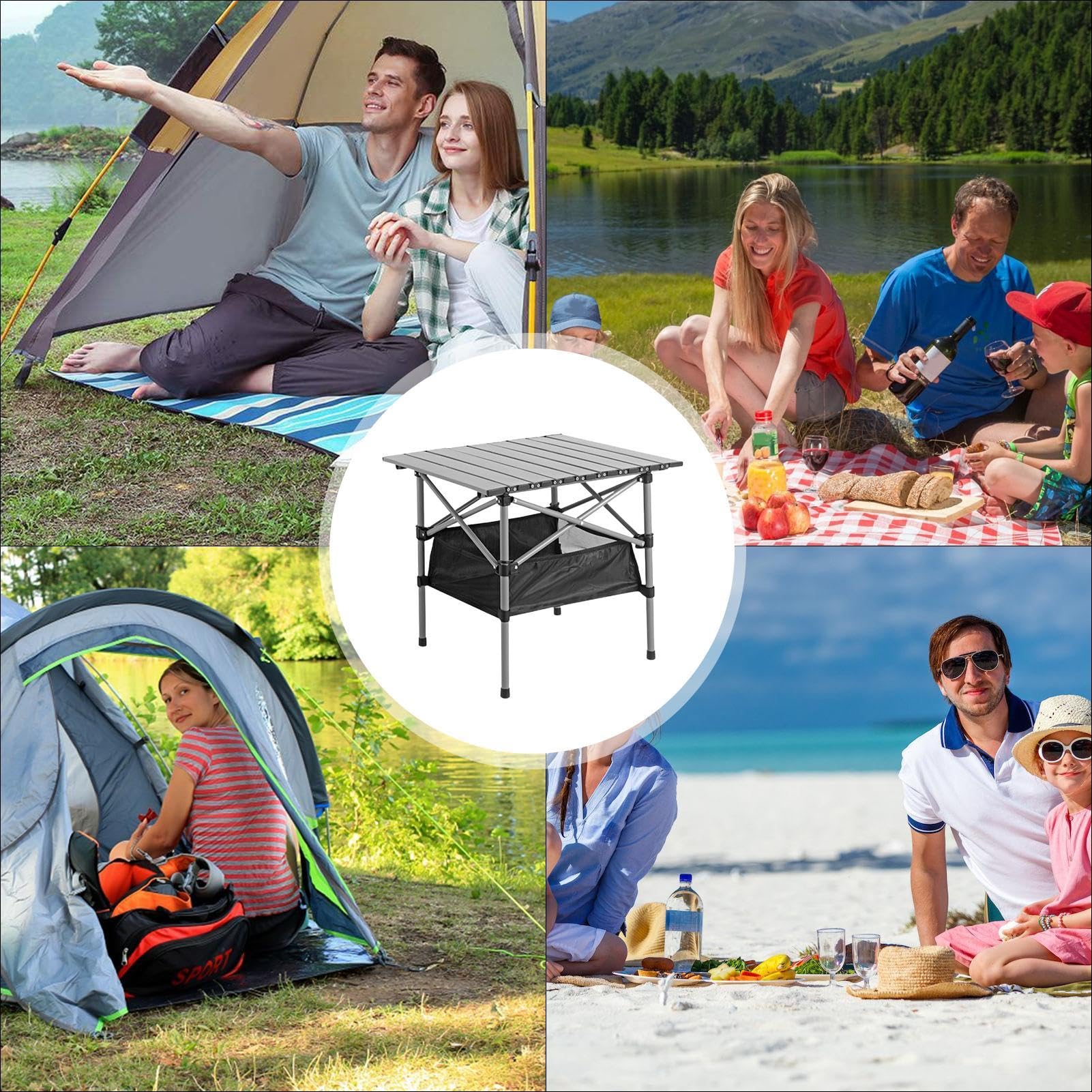 Beach Tables For Sand Foldable 4-6 Persons Portable Outdoor