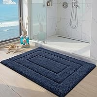 Vista 4 de DEXI - Alfombra de baño antideslizante, absorbente, de alta calidad, lavable a máquina, cómoda alfombra para cuarto de baño