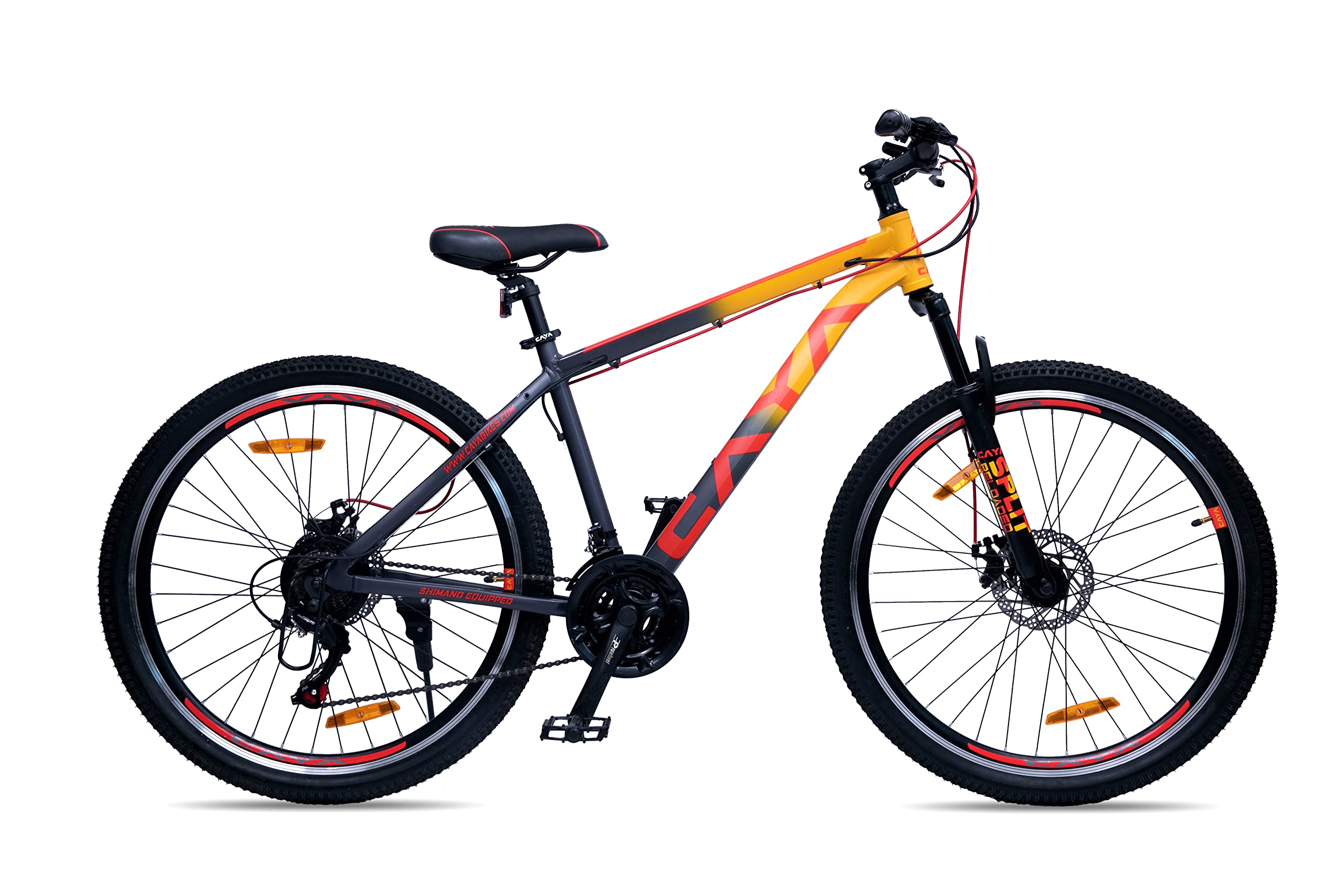 CAYA Split Reloaded 27.5" Cycle | Ideal for: Adults 14+ Year | 21 Hi-Speed Shimano Gear | Frame Size: 17" | Ideal Height: 5.2 ft | Unisex Road Bike | 90% Assembled (Yellow&Charcoal) (B0B7S4B86M) Amazon Price History, Amazon Price Tracker