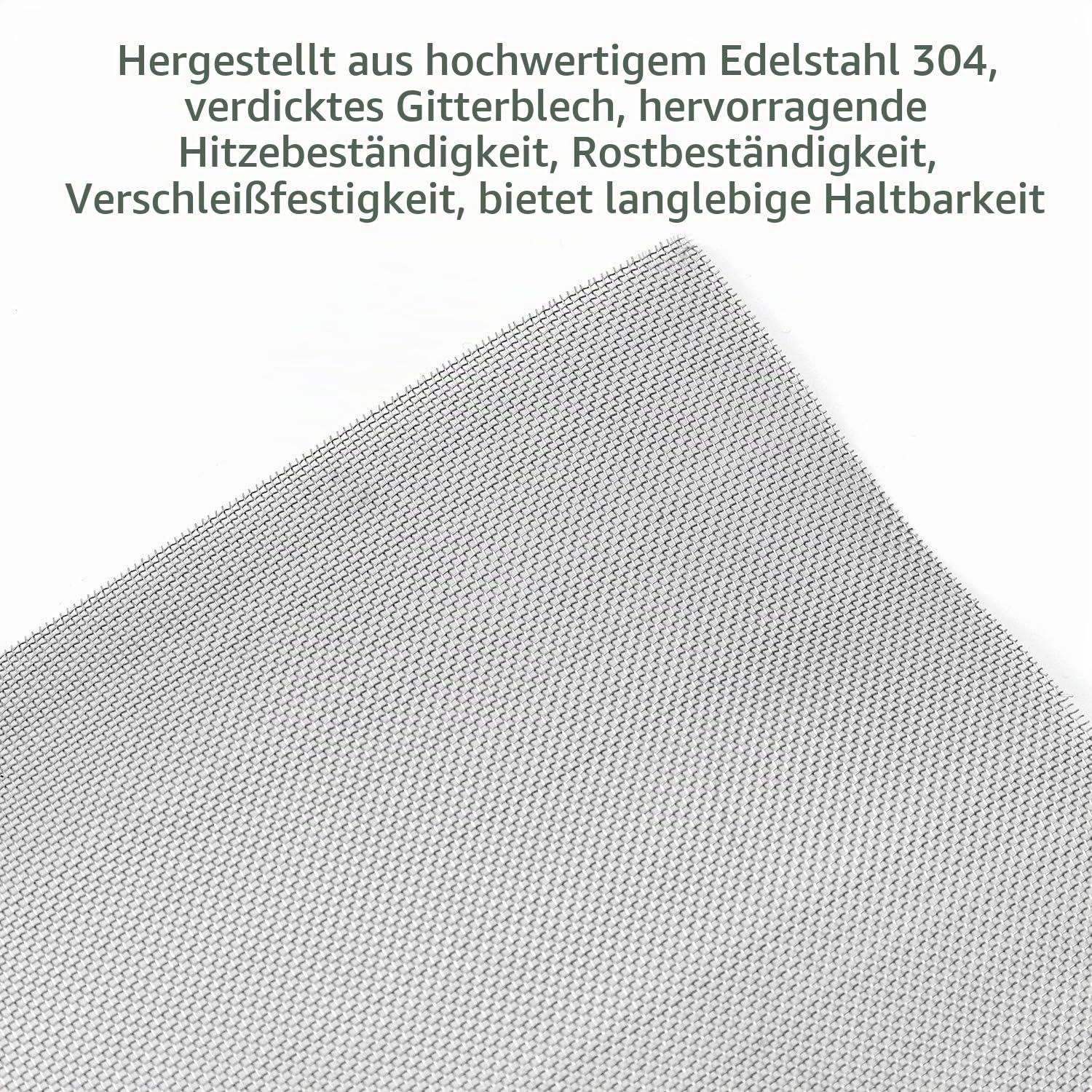 QWORK Drahtgeflecht, aus 304 Edelstahl, Wire Mesh 30 Mesh, 30 x 60 cm, metallgitter feinmaschig, 0.6 mm Löcher, für Nagetiere Fenstergitter Maschendraht Filternetz, 2 Stück