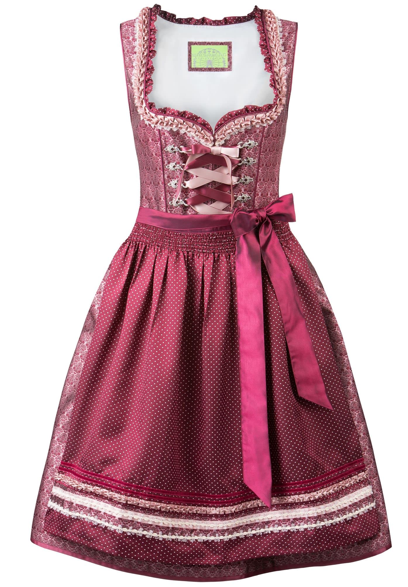 Stockerpoint Women's Dirndl Giselle Special Occasion Dress Not Applicable, Bordeaux, 38