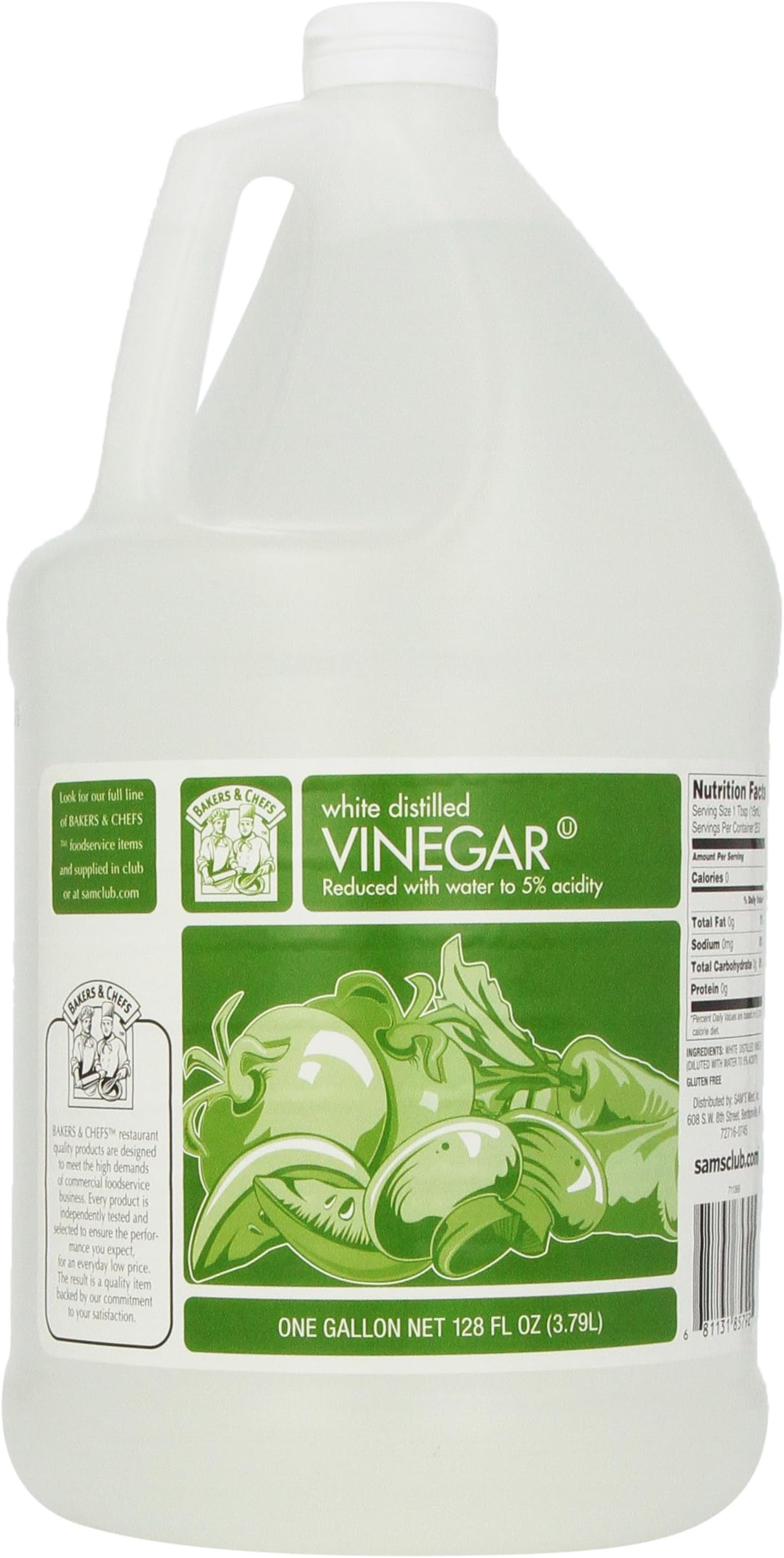 Bakers and Chefs White Vinegar, 256 Ounce