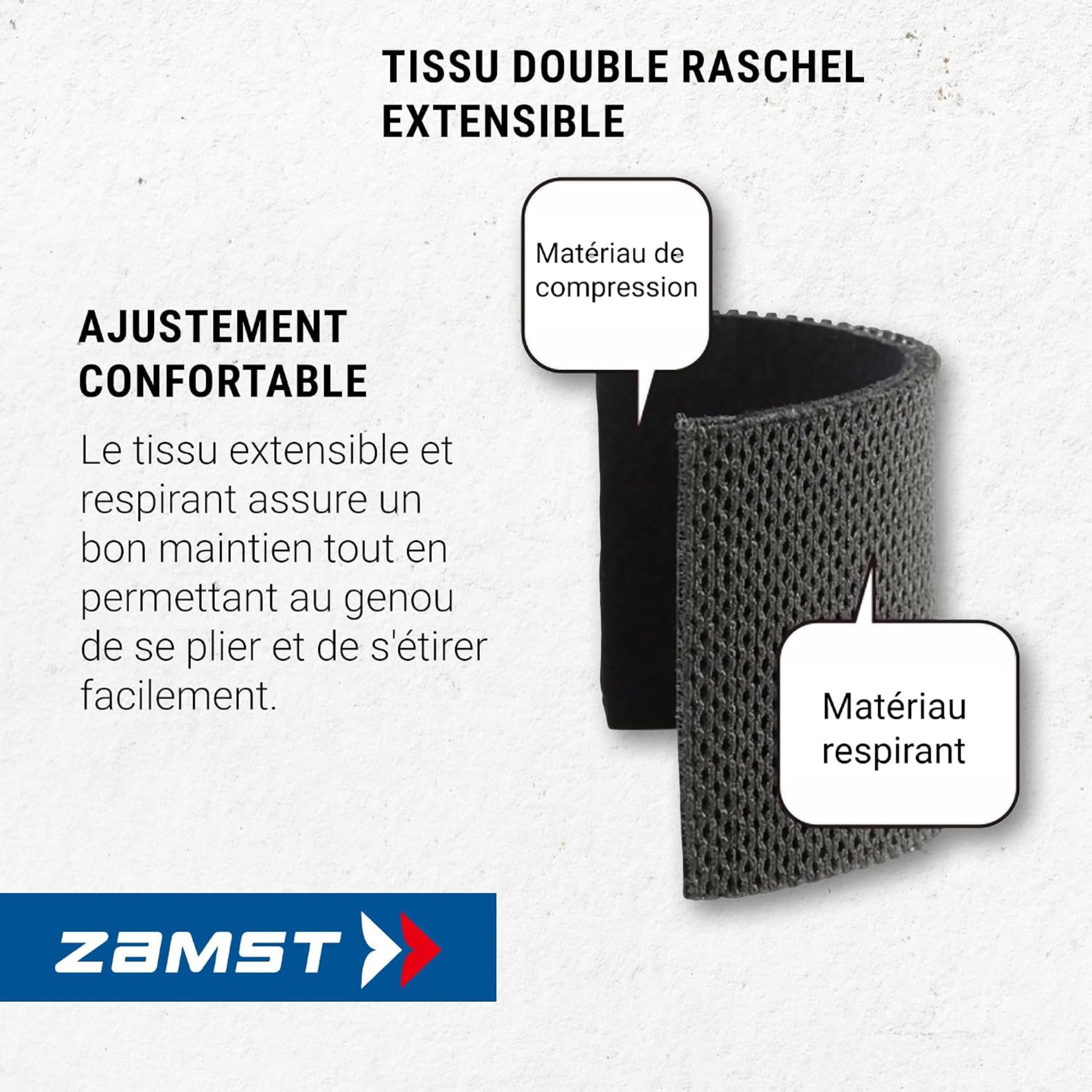 Zamst JK-2 Genouillère de Sport - Genouillère de Compression pour Hommes et Femmes avec Coussin de Pression pour soulager la Douleur et soutenir la Rotule, Pour Sauts et Douleurs de Croissance - M