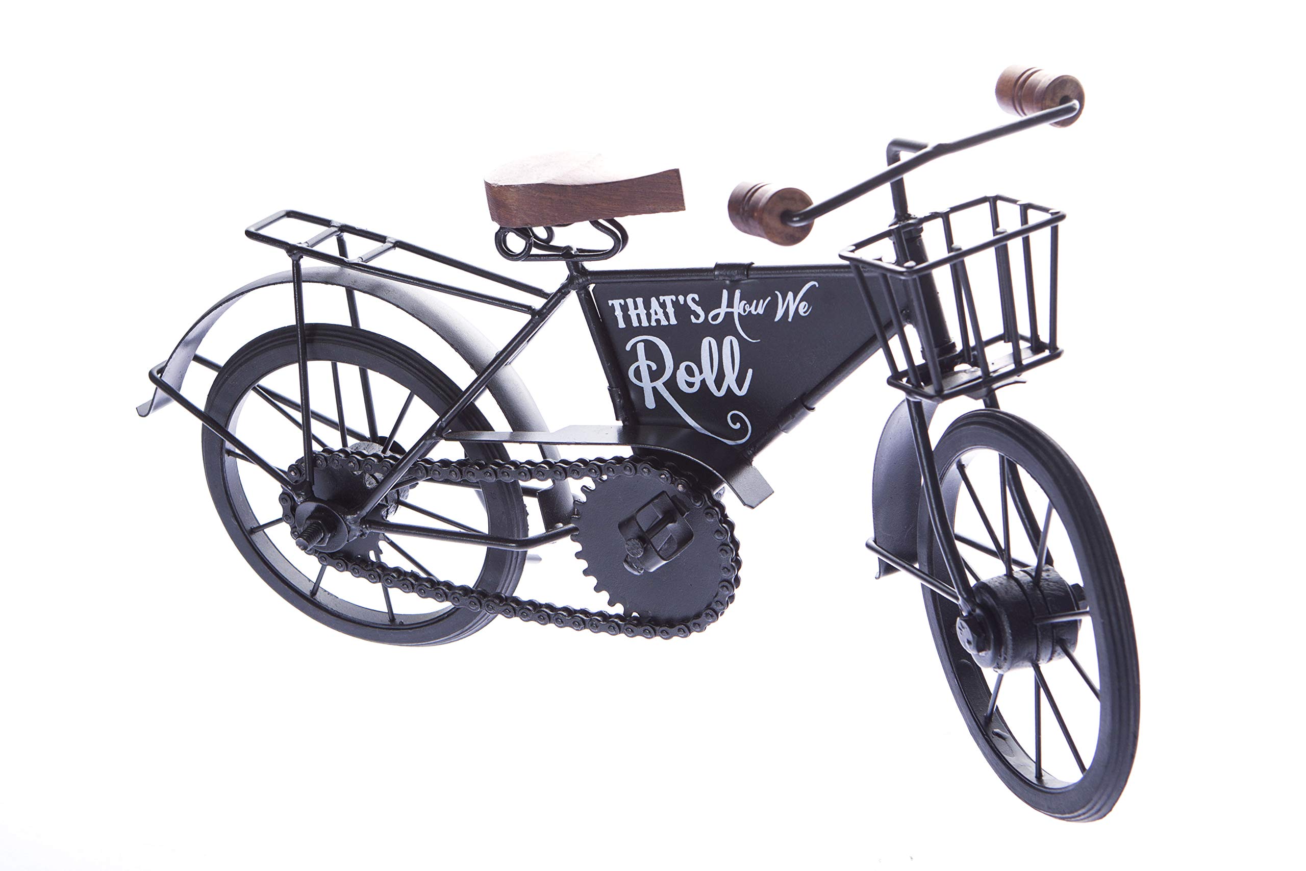 Cadeau pour un cycliste : rouleau de décoration rustique en forme de vélo
