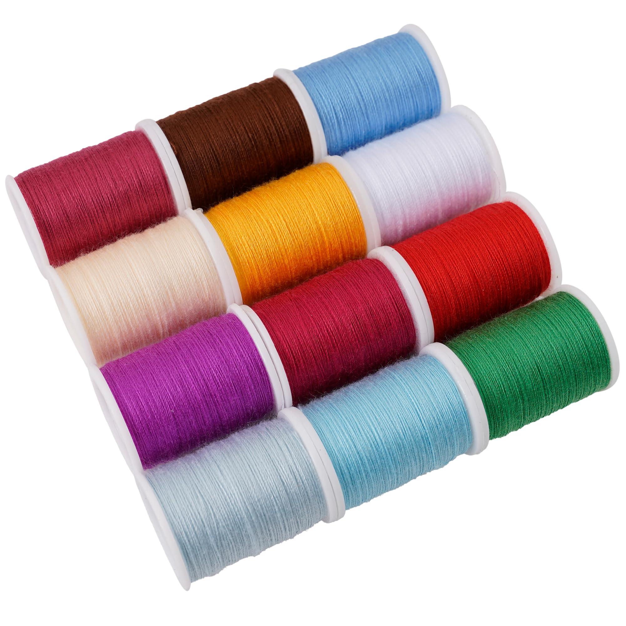 Hilo de coser de poliéster de 36 colores, 30 m por bobina, para coser a mano y uso en máquina de coser