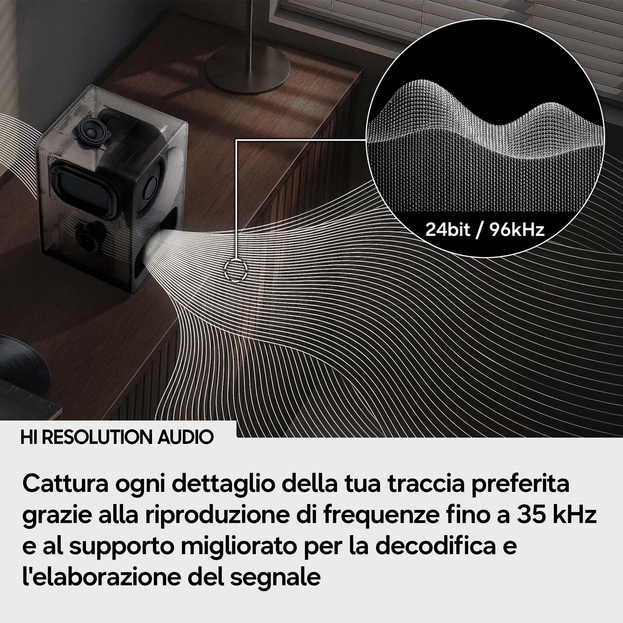 Samsung HW-LS71H/XC Speaker Music Studio 7, WiFi-Bluetooth Smart Wireless Speaker, Dolby Atmos, Hi-Resolution Audio, Q-Symphony, Dot Design by Bouroullec, Built-in Voice Assistant, 2026