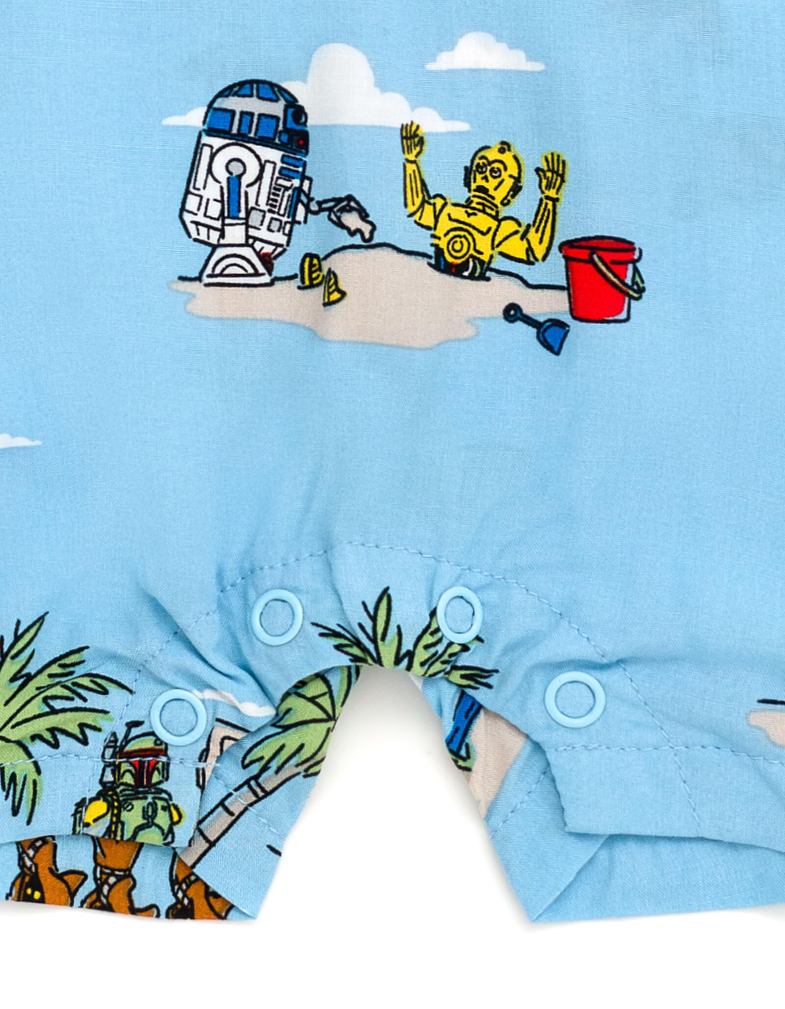 STAR WARS Chewbacca Darth Vader R2-D2 Stormtrooper TIE Fighter X-Wing Matching Family Hawaiian Button Down Shirt Adult