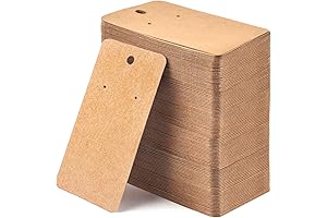 256 Pack Kraft Paper Earring Display Cards for DIY Ear Studs and Earrings