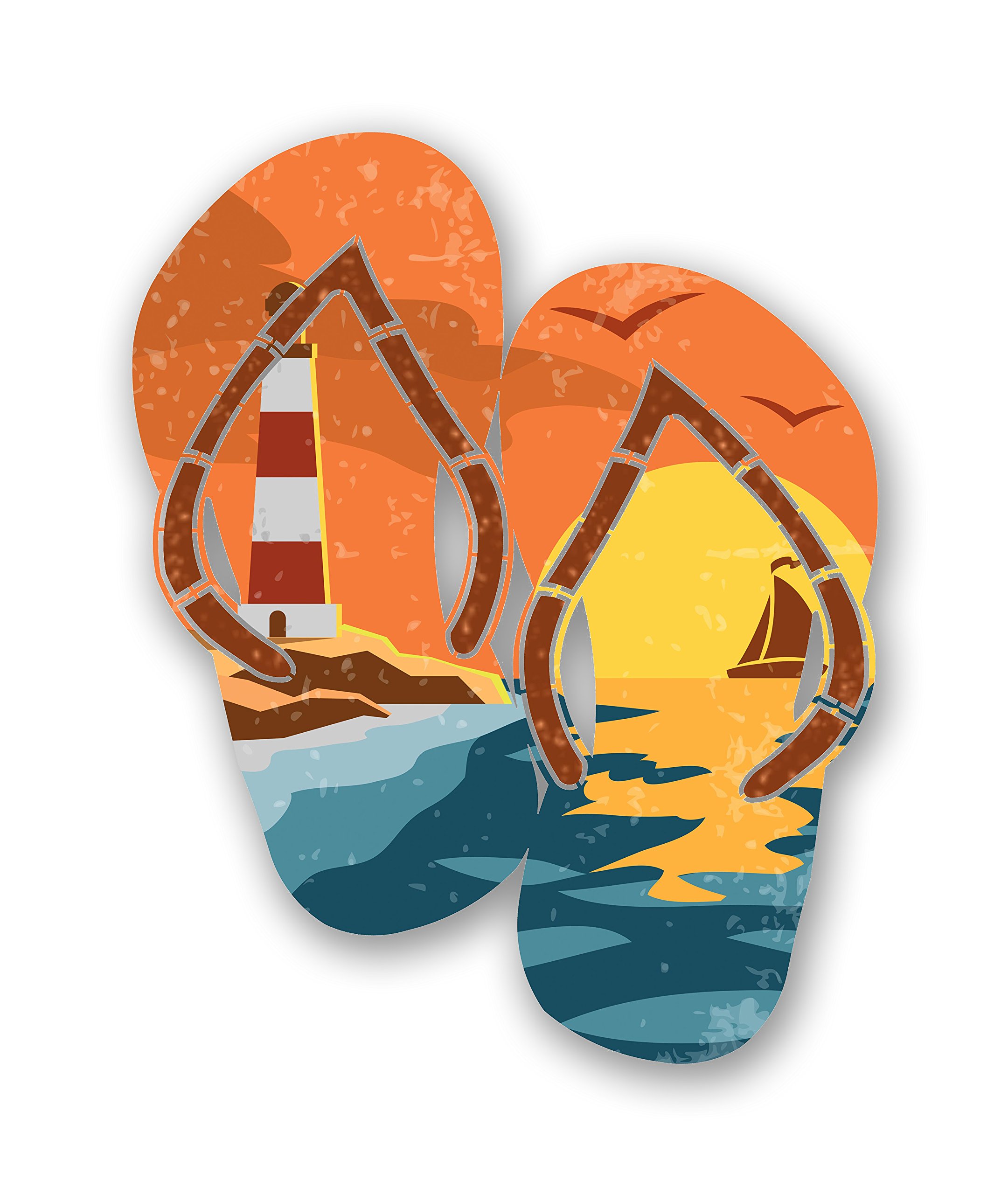 Next Innovations Steel Boat Flip Flops Wall Art, Sail Away