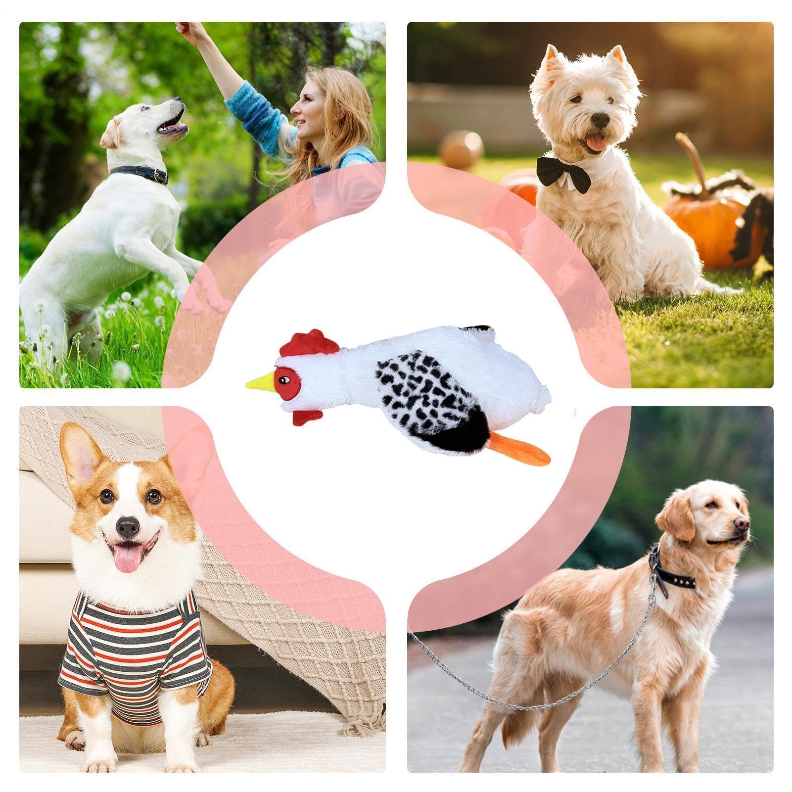 Juguetes de Peluche para Perros Juguetes interactivos con sonido crujiente | Juguete de Dentición con Sonido Para Cachorros Pequeños Medianos Grandes en Casa Viajes Exterior