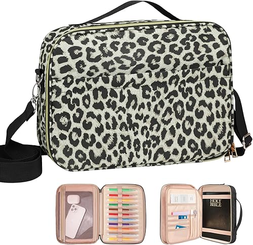 Dofilachy Fundas para la Biblia para mujer, elegante funda para la Biblia con asa duradera, funda de transporte para la Biblia para niñas, niños y