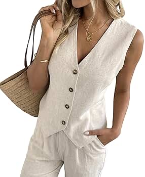 ジャケット・アウター Eaphi linen like belt vest ジャケット・アウター Eaphi linen like belt vest LINEN BELTED