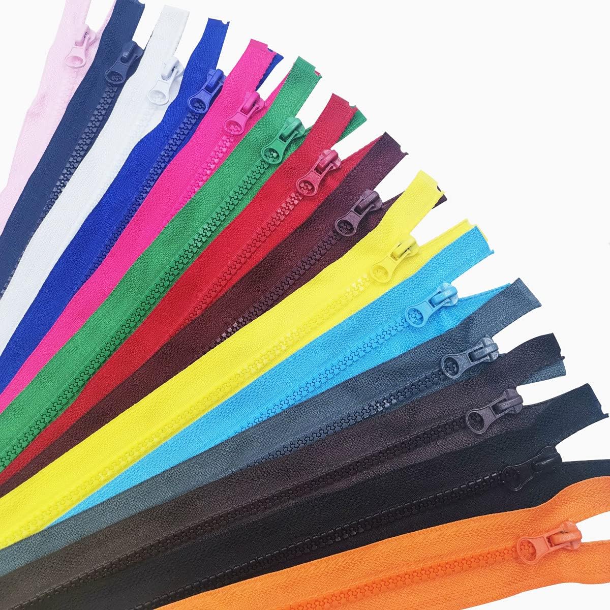 Zippers Colorful Resin Zippers set 5 Plastic Zippers Pull