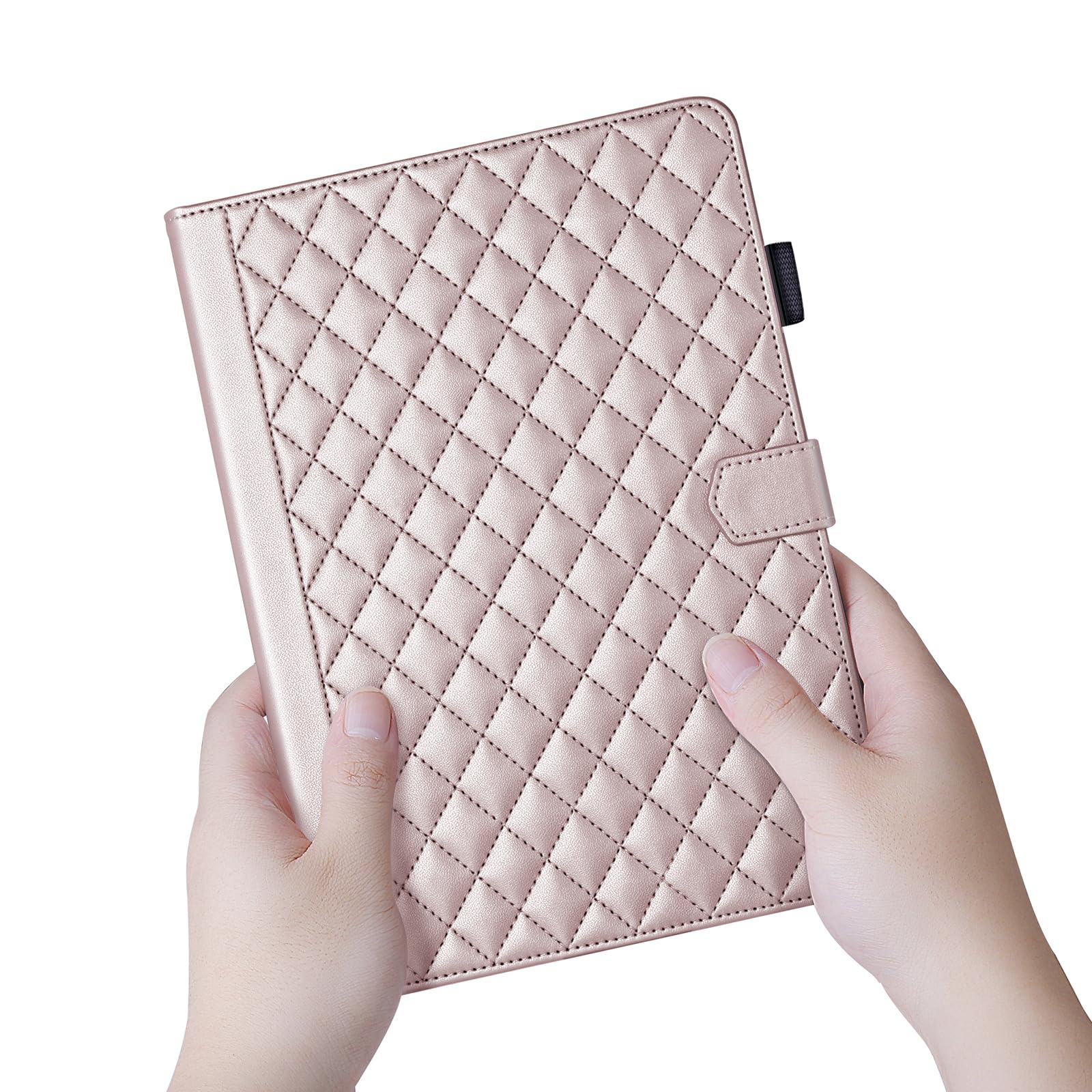 Custodia per Samsung Galaxy Tab A7 10.4 Pollici 2022/2020 SM-T500/T505/T507 Business Pelle PU Tablet Cover per Galaxy Tab A7 con Portafolio Supporto Funzione Oro rosa - 4