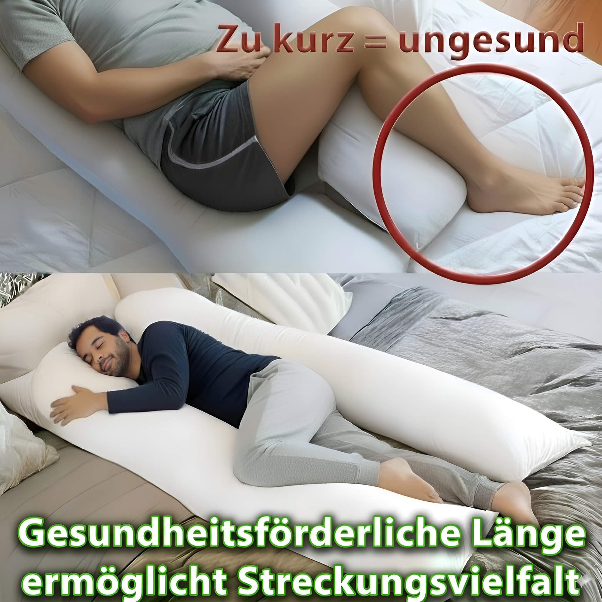 Traumreiter Seitenschläferkissen Visco XXL PRO, ergonomisches Nackenkissen Memory Foam