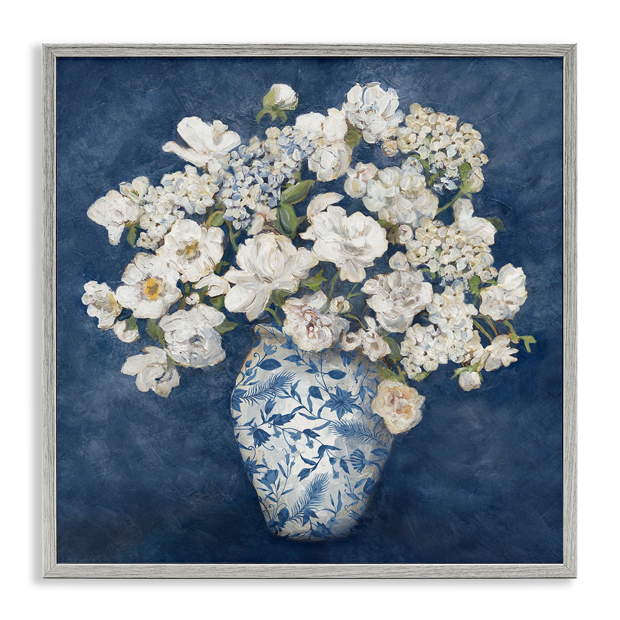 'Classic Blue Chinoiserie Vase'| Framed Giclee Art