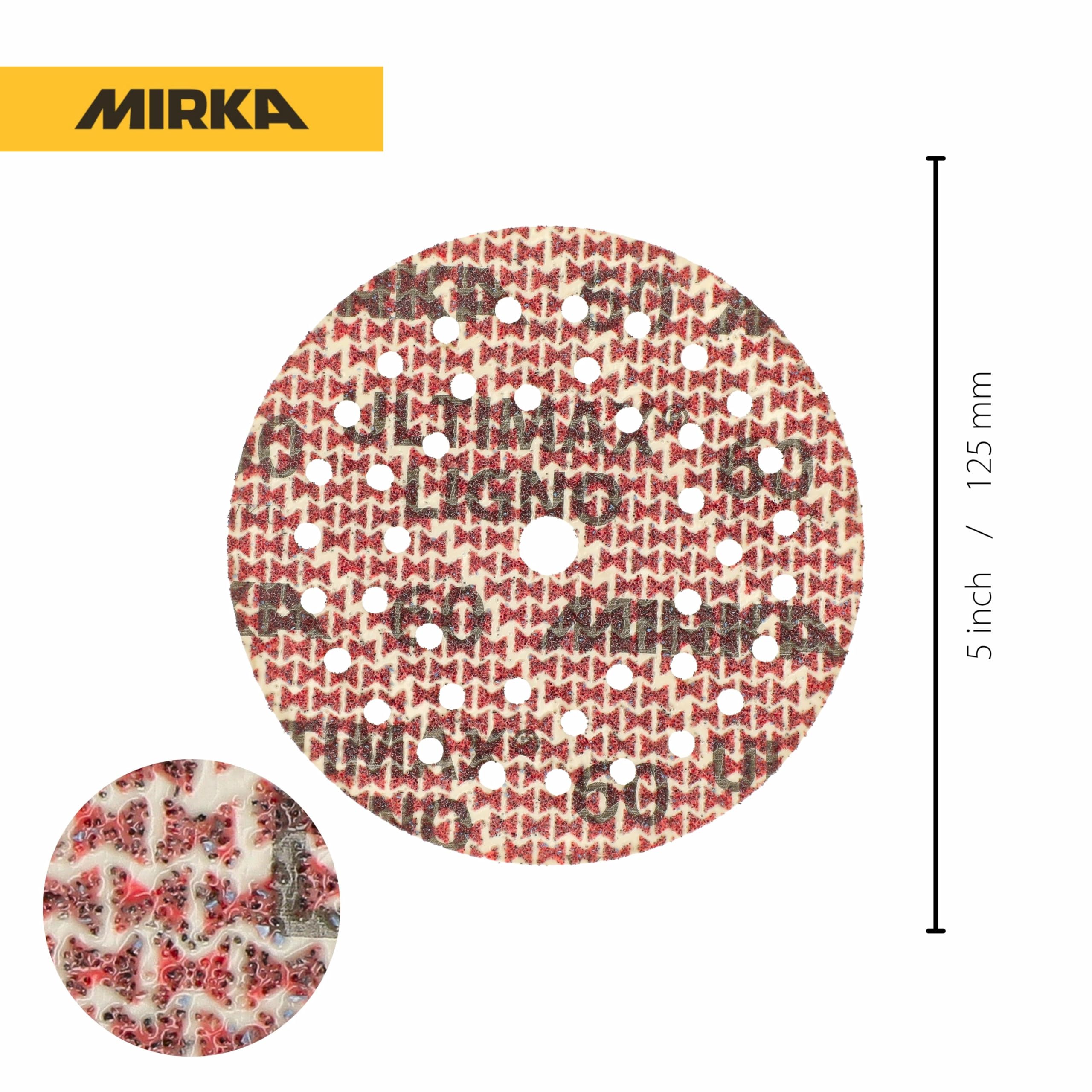Mirka disque abrasif auto-agrippant Ultimax Ligno Ø 125 mm grain 60