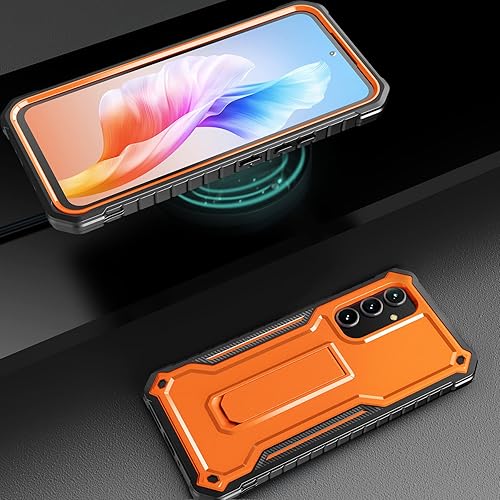 Miniatura 6 de FITO Funda para Samsung Galaxy A54 5G, doble capa a prueba de golpes, resistente, viene con protector de pantalla de vidrio, soporte integrado