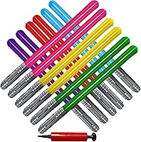 13-Pack Inflatable Lightsaber Swords, 6 Colors for Star Wars Parties, Cosplay, Halloween - Durable Toys with Inflator
