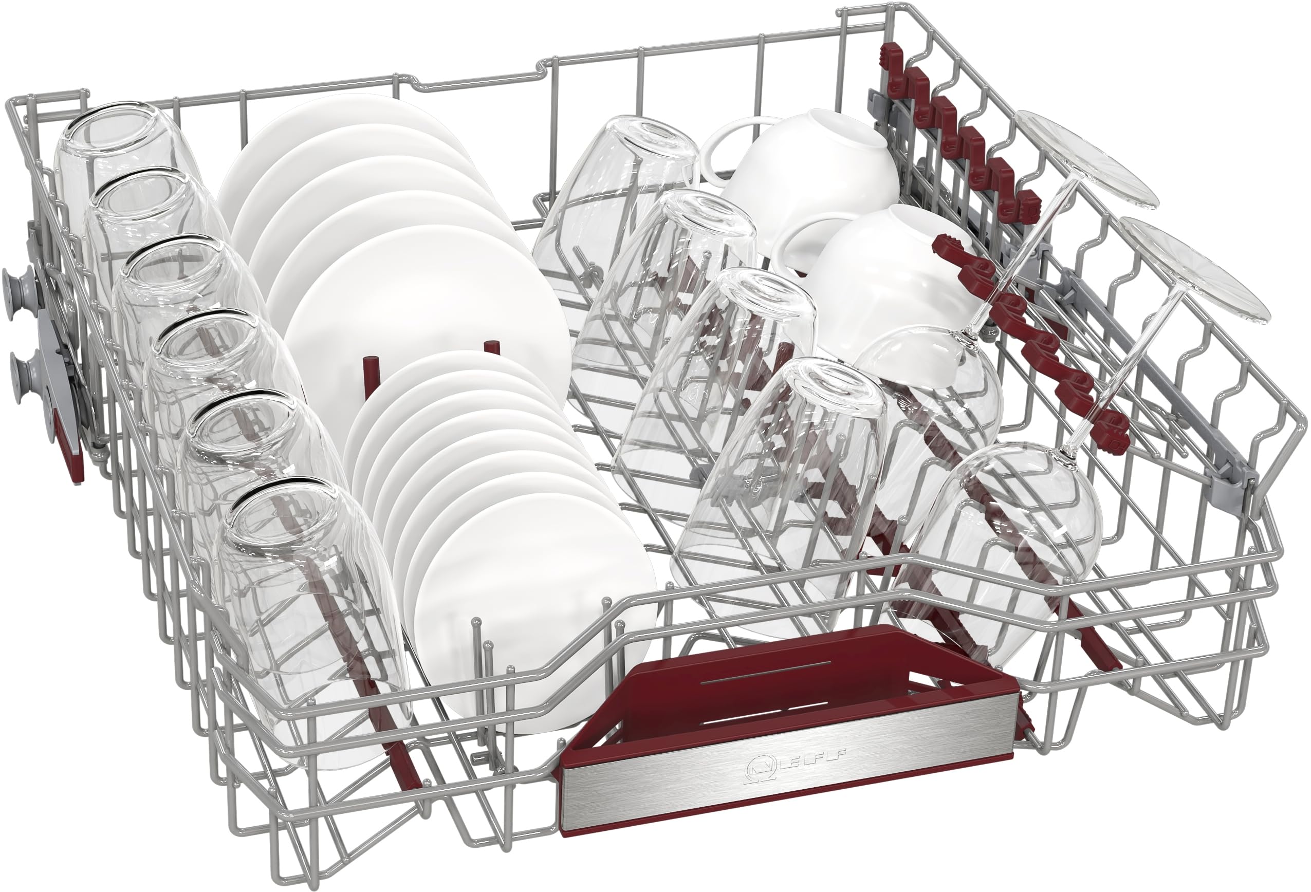 NEFF S157ECX17E, N 70, lavavajillas totalmente integrado, 60 cm, fabricado en Alemania, sistema de cesta Flex 2, 14 cubiertas, Time Light, Smart Start, cesta superior ajustable en altura con RackMatic