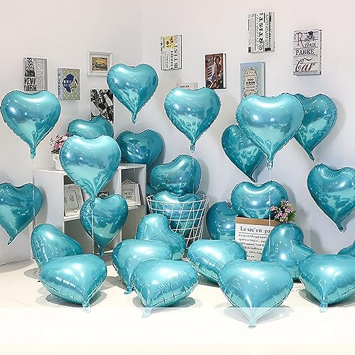 Globos de Mylar con forma de corazón rojo de 18 pulgadas, románticos globos de corazón enormes para el día de San Valentín, decoraciones de fiesta