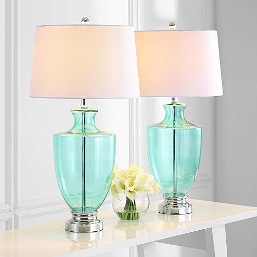 Miniatura 2 de SAFAVIEH Lighting Collection Desiree - Juego de 2 lámparas de mesa para dormitorio, sala de estar, oficina en casa, escritorio, mesita de noche