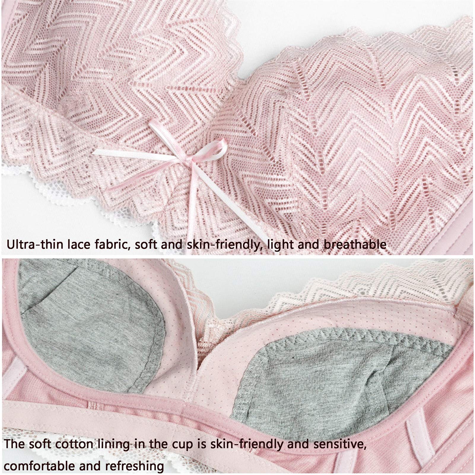 WENJUN Bralette de encaje para mujer, lencería