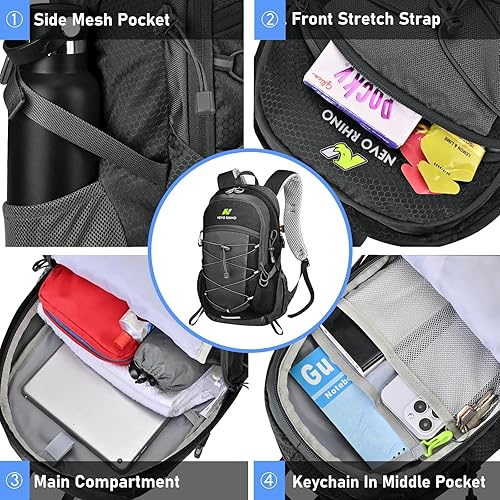 Miniatura 3 de N NEVO RHINO Mochila de senderismo de 25L35L40L45L, impermeable, para exteriores, mochila ligera de viaje para acampar para hombres y mujeres