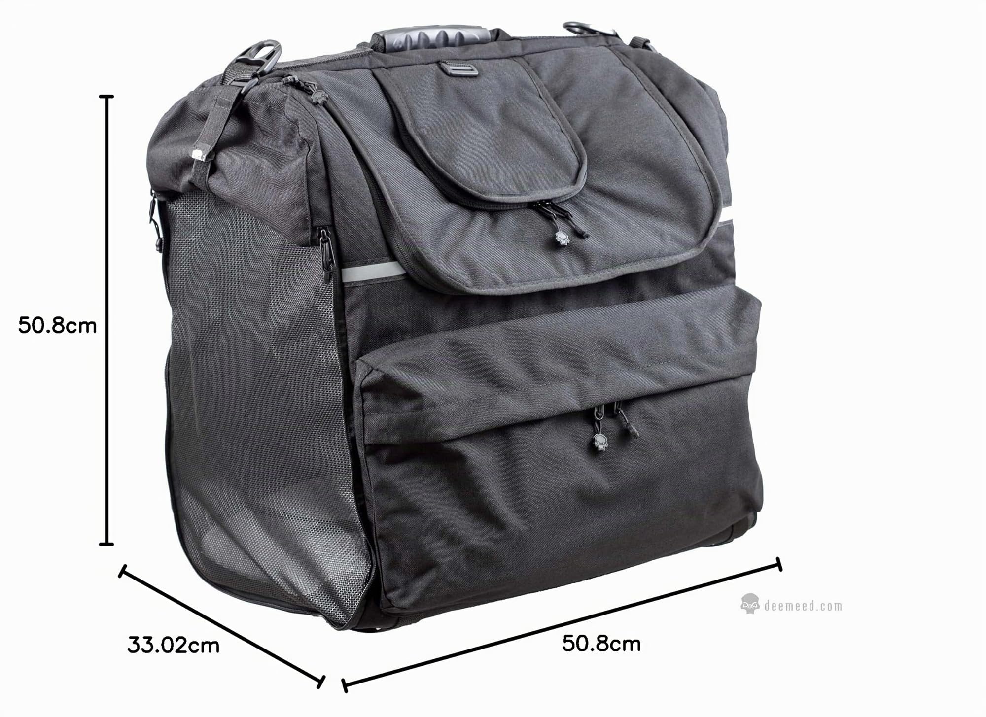 Transportín para Perros de Raza Grande de Moto (~25-44lb), Impermeable, portátil, Triple Sistema de ventilación, Bolsa de Moto para Sissy Bar, portaequipajes o Asiento