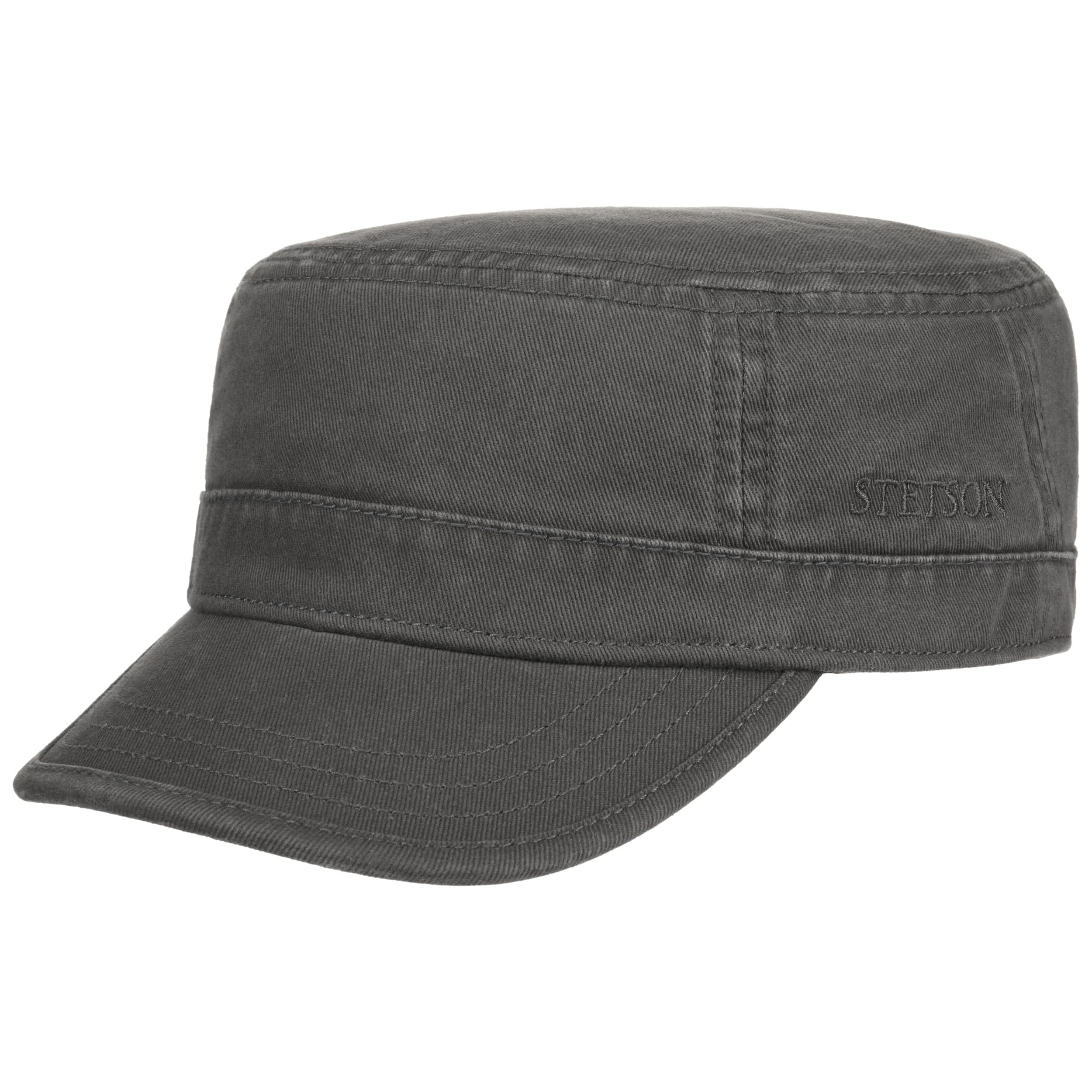 Stetson Gosper Ladies/Mens Army-Style Urban Cap - Cotton Army Cap - Military-Style Cap with UV Protection - Summer and Winter Cap - Cap Dark Grey