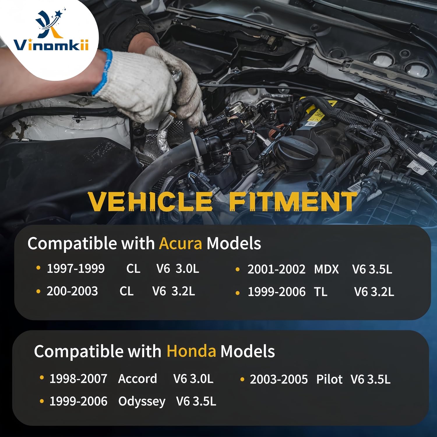 17728 New Starter Motor Compatible with Honda Accord 1998-2007,Odyssey 1999-2006,Pilot 2003-2005,Acura CL 1997-2003,TL 1999-2006 MDX 2001-2002 3.0L 3.2L 3.5L V6