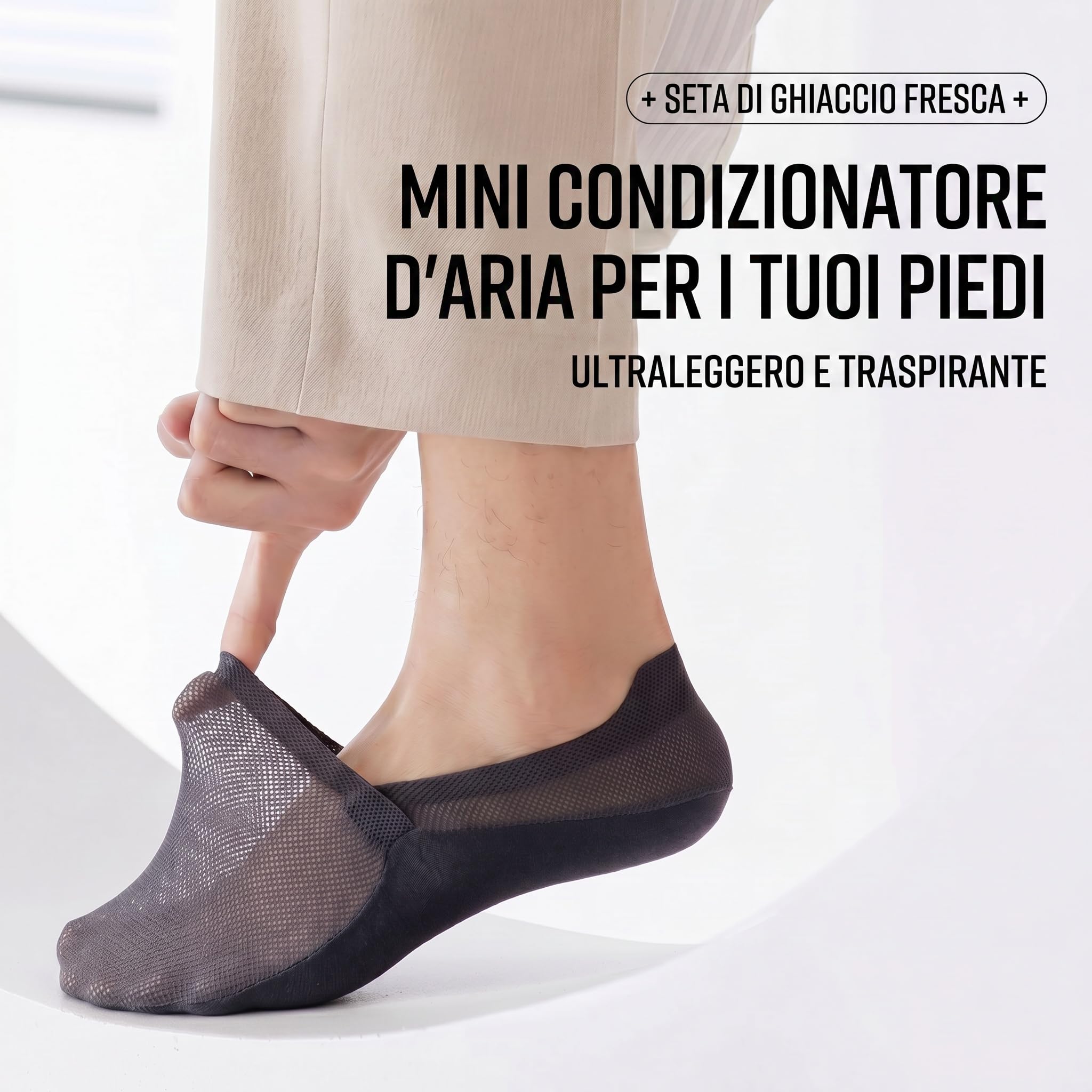 vessa calzini invisibili 6 Paia Cotone Traspiranti Antiscivolo 38-46