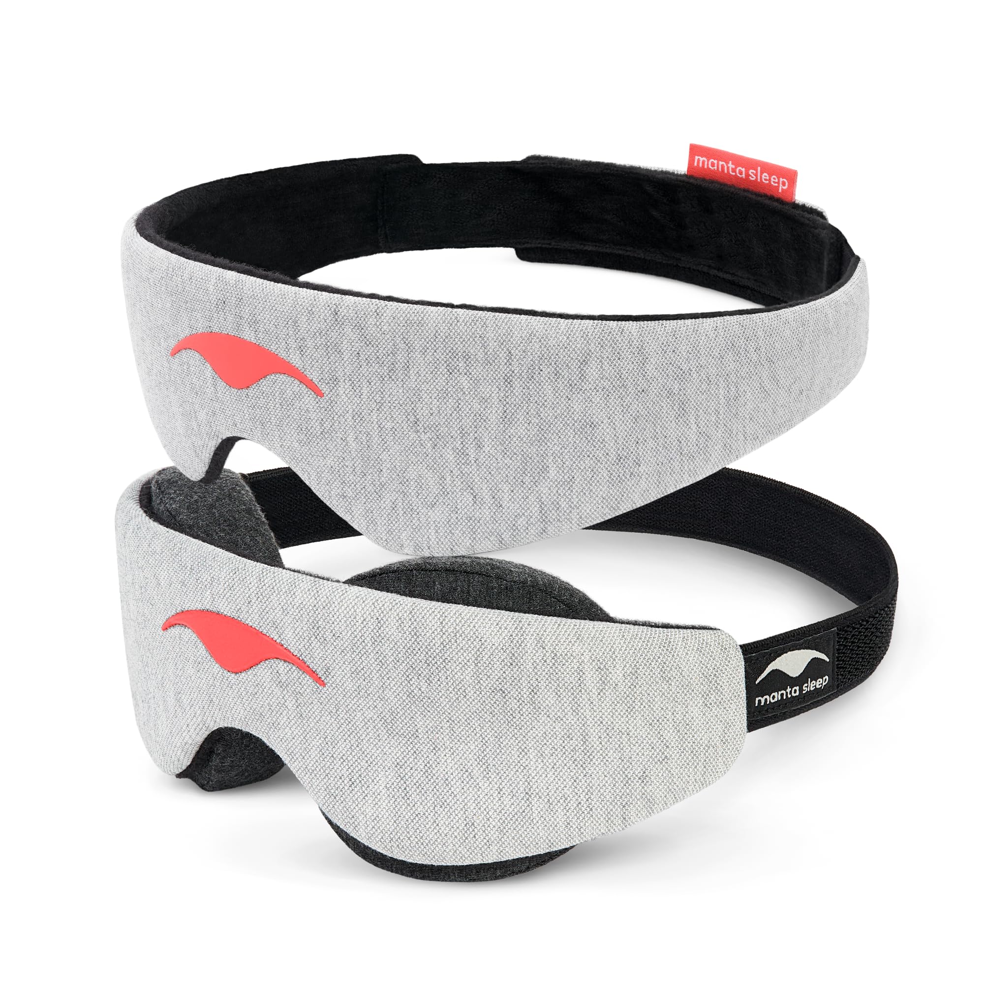Manta Sleep Slim Essential Bundle - Manta Slim Sleep Mask Manta Original Head Strap - Ultra-Lightweight Blackout Eye