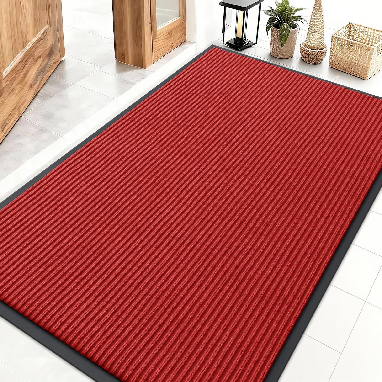 OLANLY Front Door Mat Indoor Outdoor Entrance, Waterproof Heavy Duty Doormat, Fade Resistant, Low Profile, Easy Clean Patio Porch Welcome Floor Mats for Entry, 29.5x17, Beige — view 104