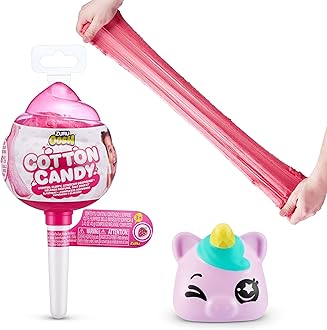 Oosh Slime Cotton Candy Cuties Series 2 by ZURU (Pink) Scented, Squishy, Fluffy, Soft, Stretchy, Stress Relief, Party Favors, Non-Stick with Collectible Cutie Slow Rise Toy