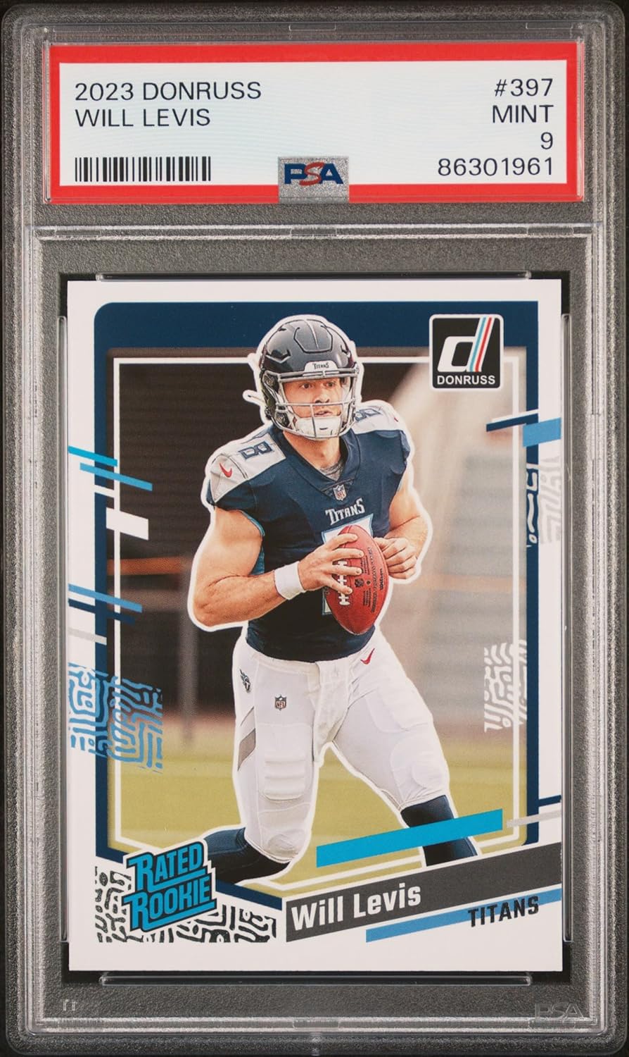 PSA 9 Will Levis 2023 Donruss Football #397 Rated Rookie Card Tennessee Titans