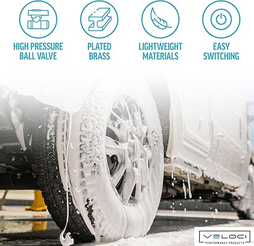 Miniatura 3 de MTM Hydro Válvula de bola plateada latón italiano original DN10 para lavado a presión, lavado suave y aplicaciones industriales