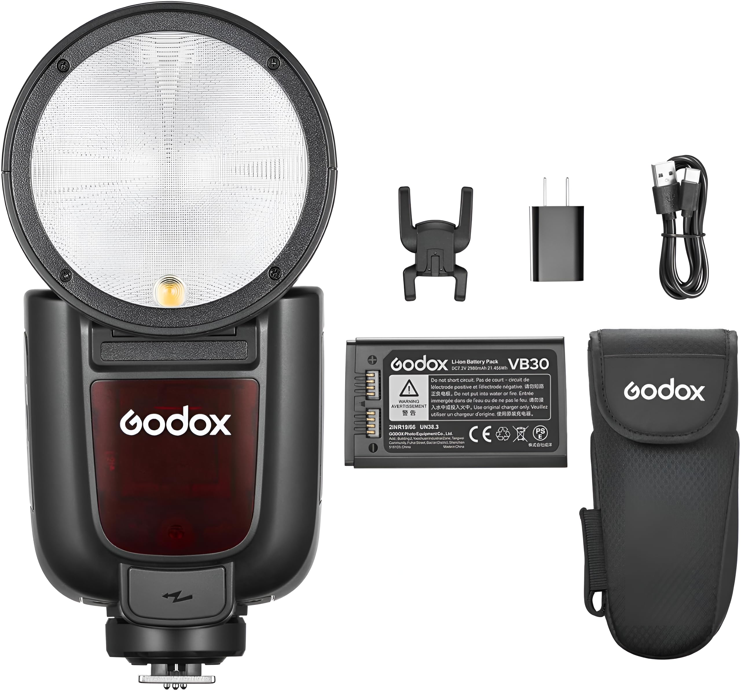 GODOX V1 V1Pro F Round Head Camera Flash for Fujifilm, 2.4G Wireless TTL Fuji Speedlite HSS 1/8000s, 2980mAh Li-ion Battery, Support Type-C Charge, M/TTL Flash Mode (Godox V1Pro-F Without SU-1)-picture-16