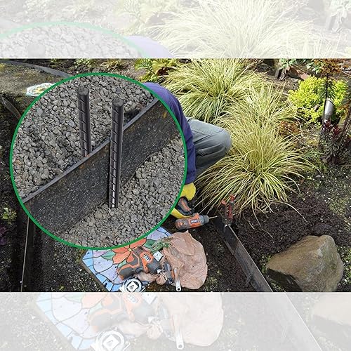 Miniatura 6 de RebarStakes VVOKGO - Estacas de refuerzo rectas de 24 pulgadas (8 piezas), anclajes de suelo de gancho resistente, soporte de planta de acero para