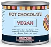 Double Donut Coffee Dairy Free Hot Chocolate Mix, Non Dairy Instant Vegan Hot Chocolate Mix, 12 Ounce