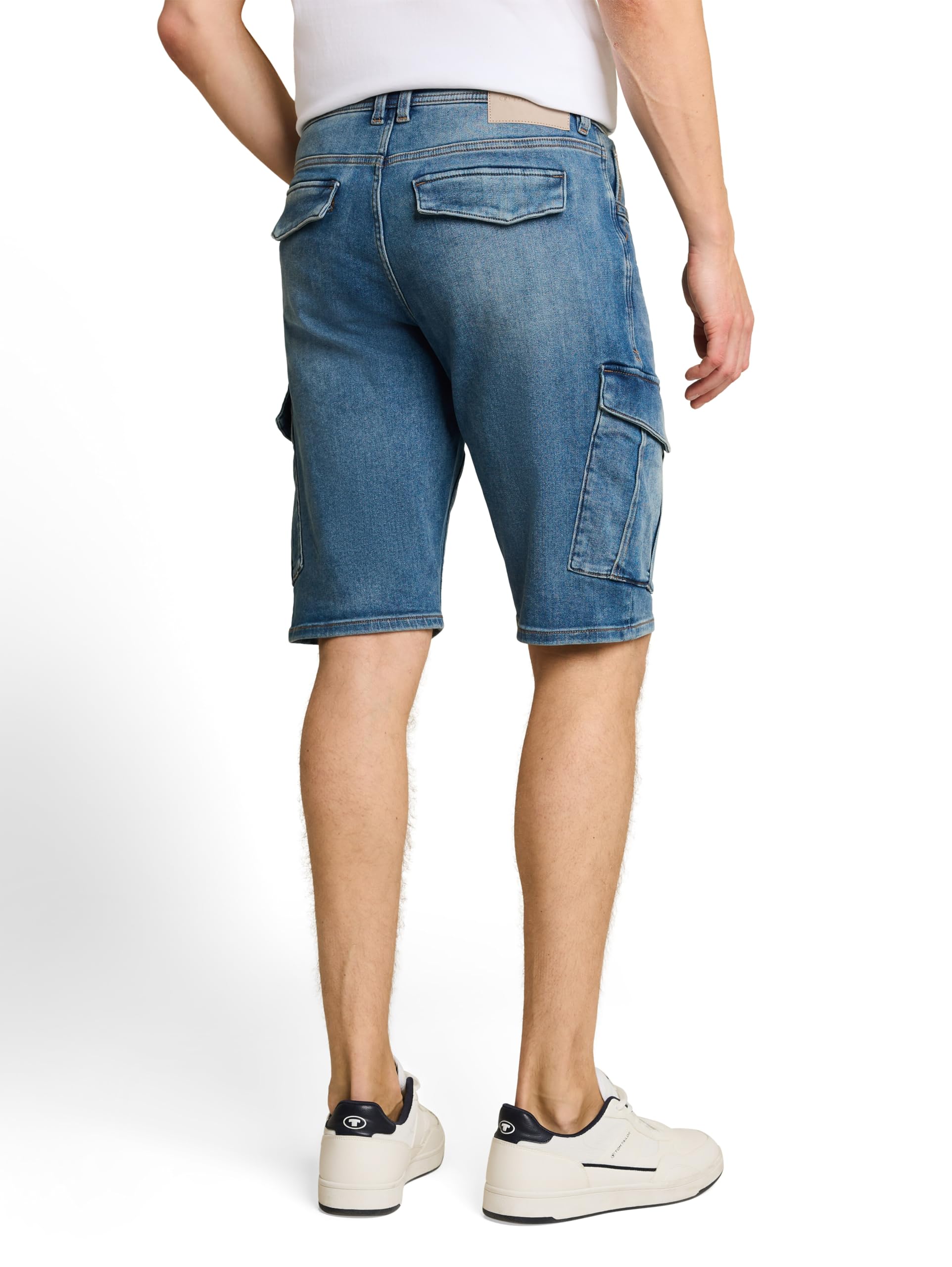 Tom Tailor Herren TTMARVIN Straight Cargo Jeans Shorts 1051462