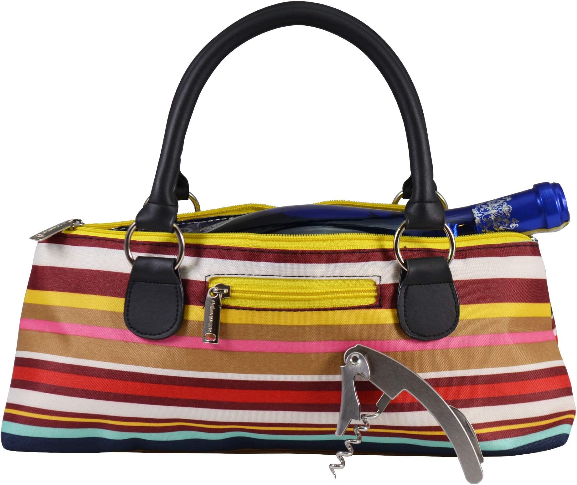 PrimeWareNautical Stripe Wine Clutch
