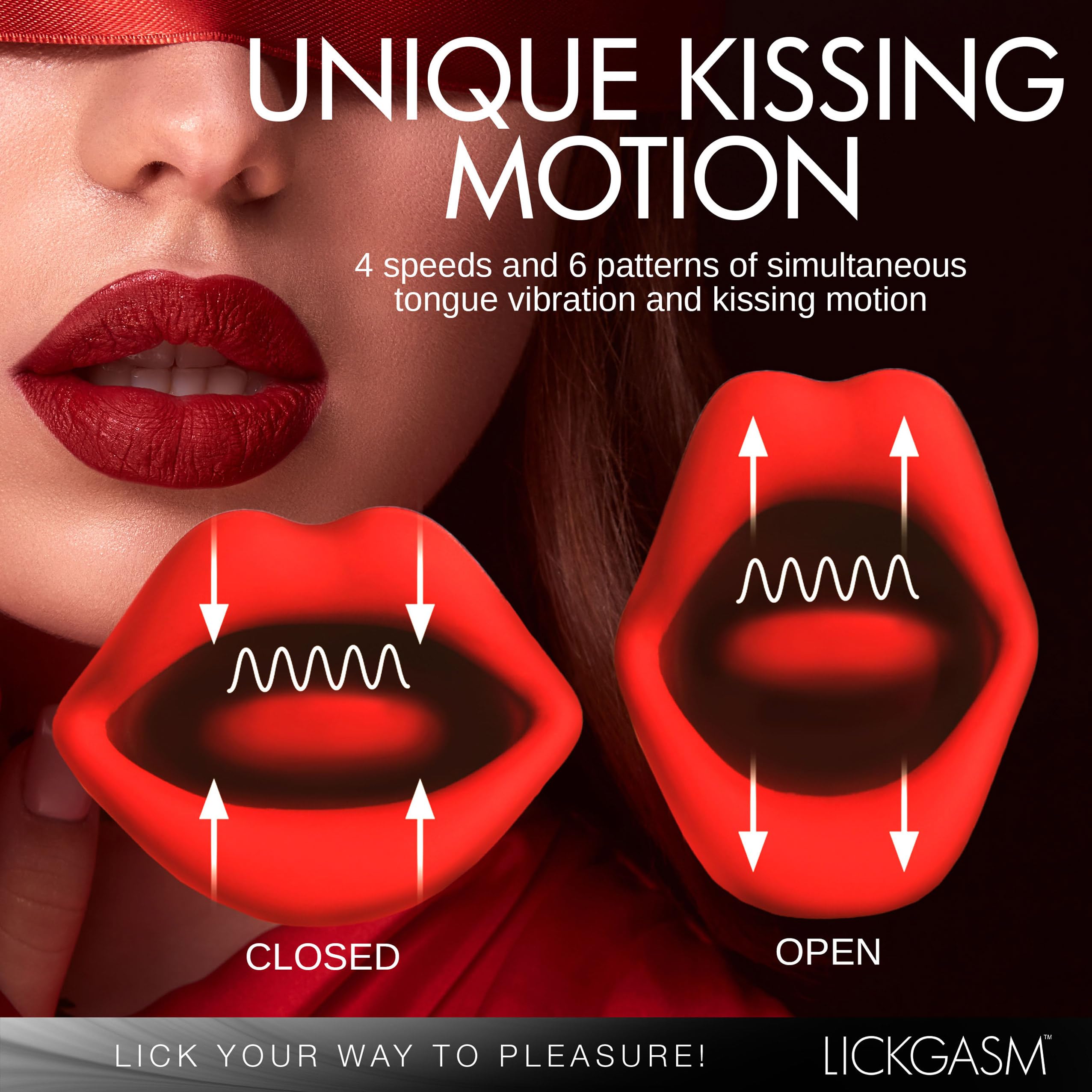 Amazon.com: LICKGASM Kiss and Tell Mini Kissing and Vibrating Clitoral  Stimulator for Women & Couples. Powerful Vibration with Kissing Tongue.  Made of Premium Silicone. Waterproof and Rechargeable. 1 Piece, Red. :  Health